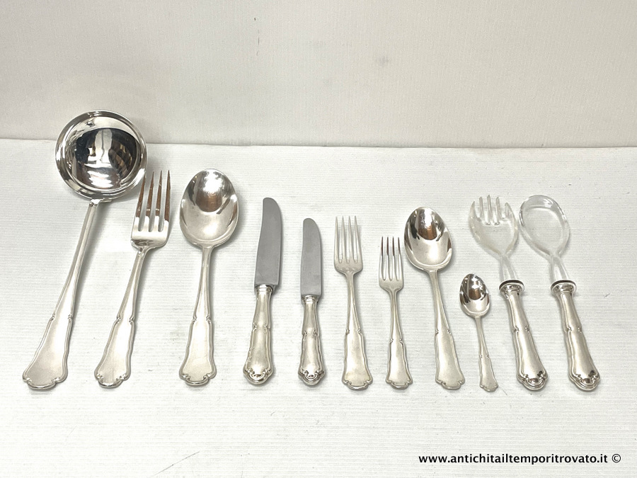 Servizio di posate in argento per 12 persone Manifattura Italiana del XX  secolo - Auction L'Art